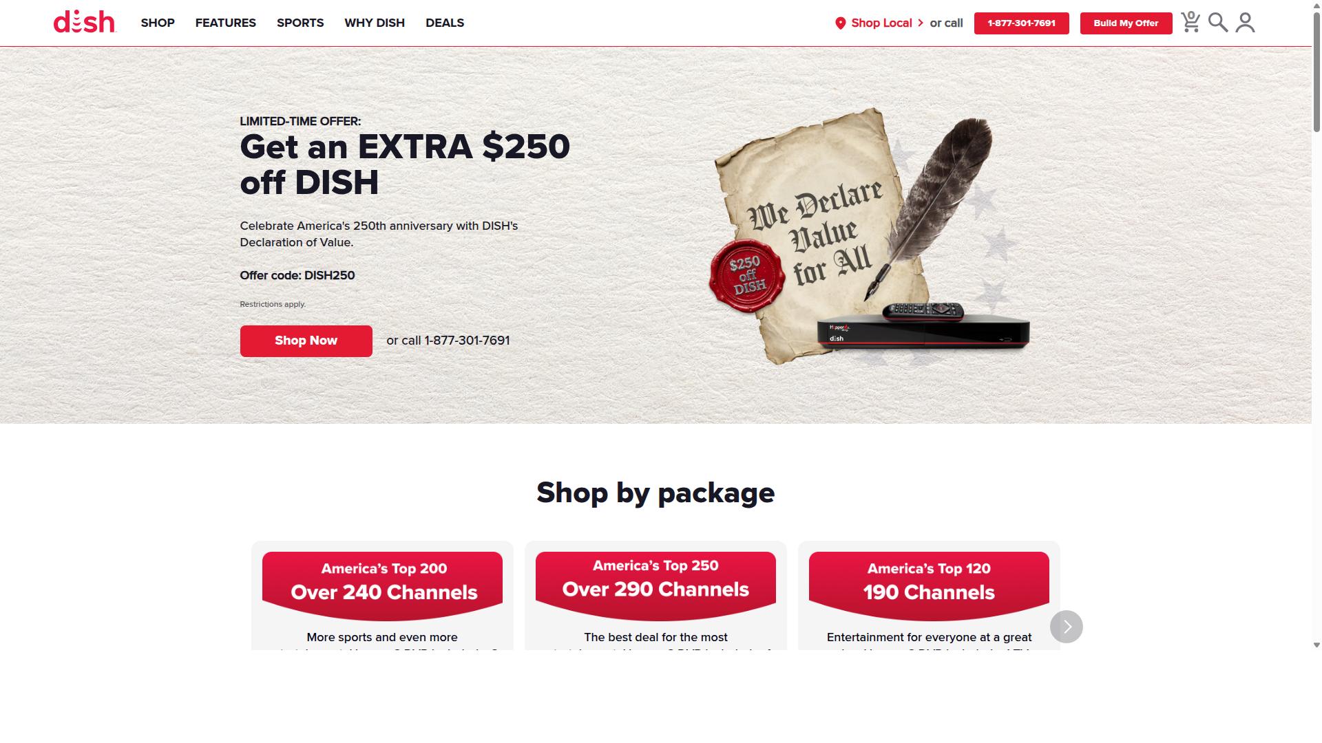 Dish Network website